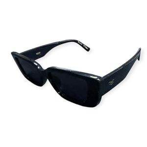I-Sea Miley Black Polarized Sunglasses Rectangular Gray Lenses Retro